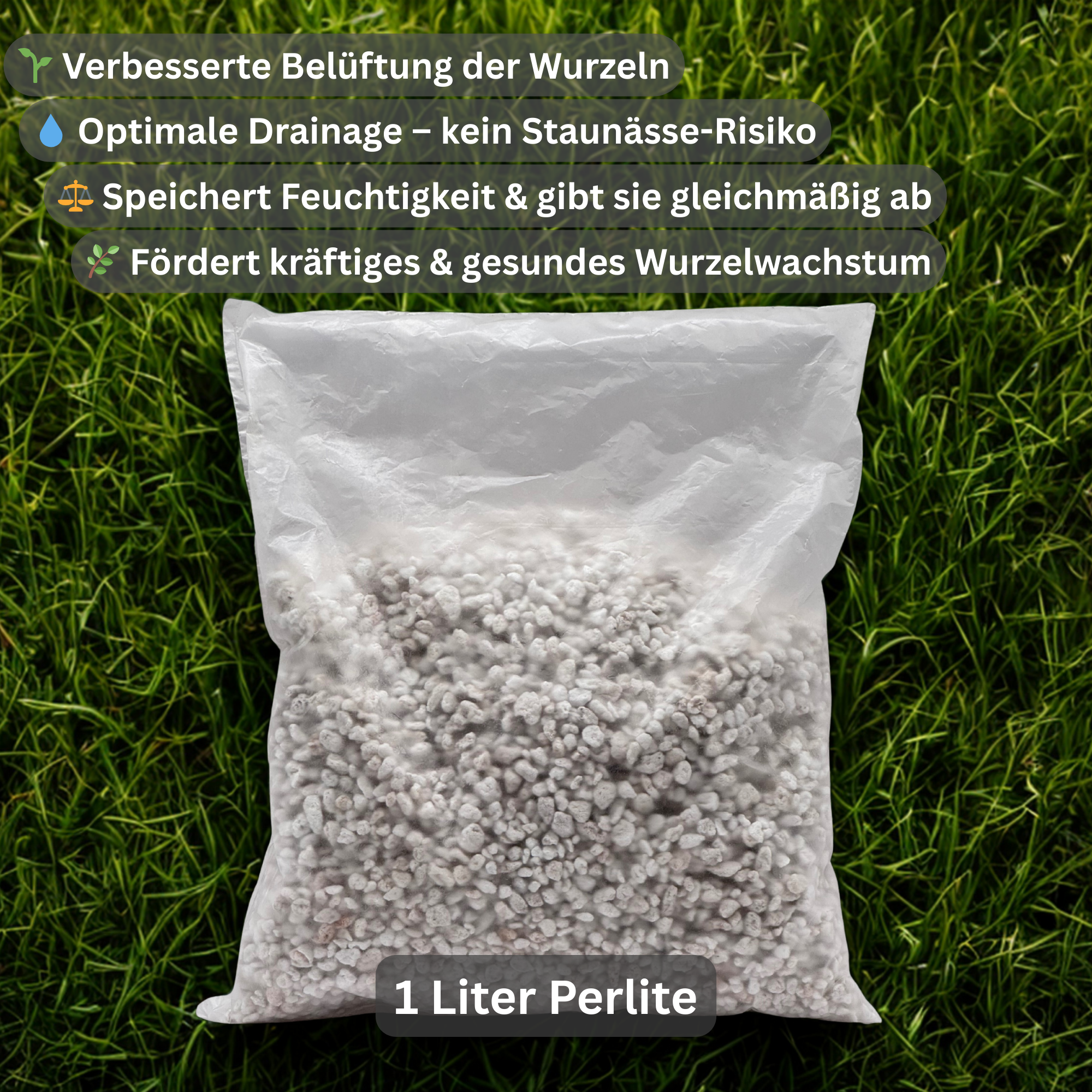 Vergrünt - Kokosblumenerde 10 Liter + 1 Liter Perlite