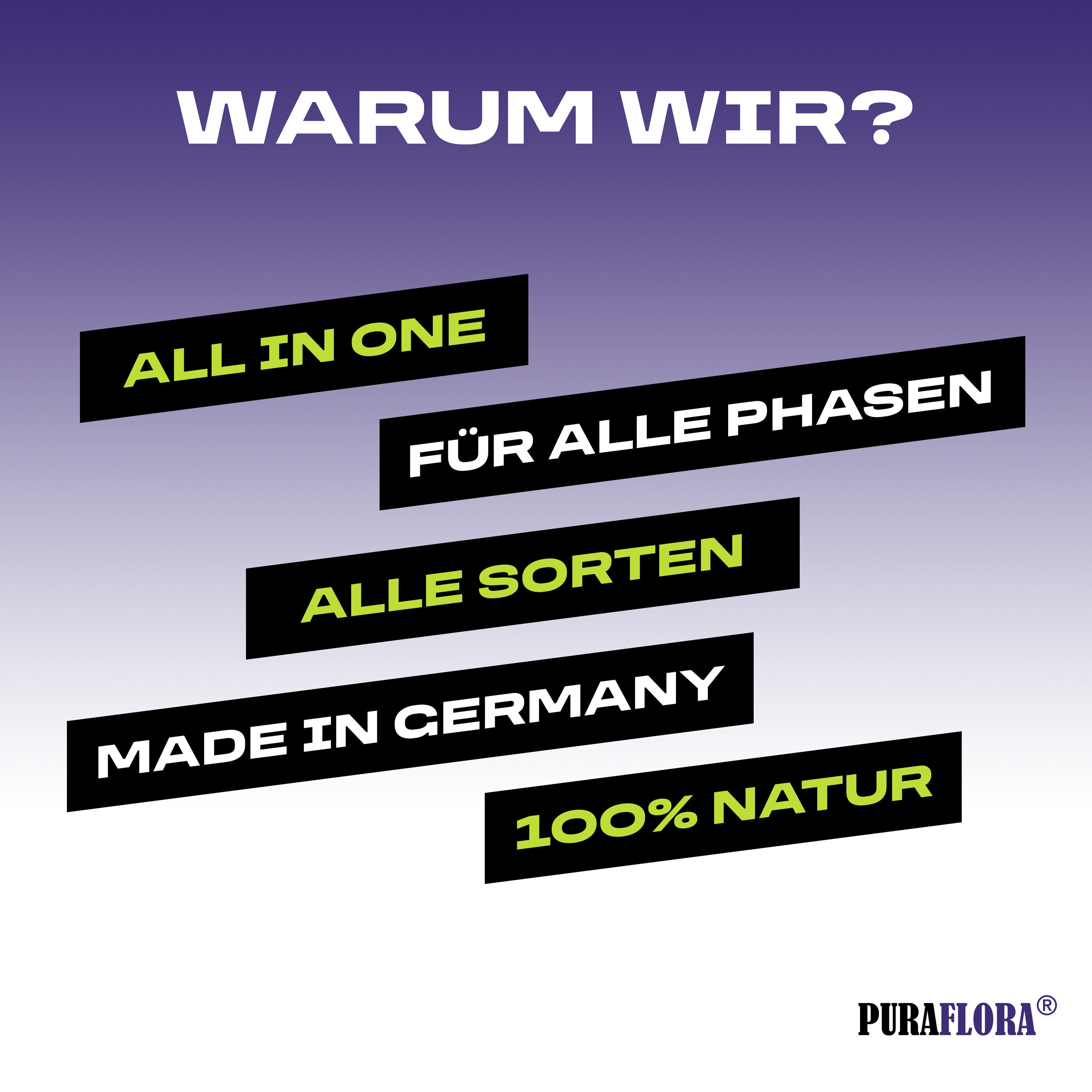 PuraFlora® Dünger für Innen- und Außenbereich für Wachstumsphase und Blütephase BIOlogischer organischer Dünger für Pflanzen!