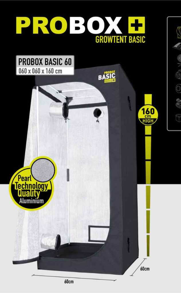 Growbox Set 60x60x160 cm | LED mit 60 Watt | Garden Highpro