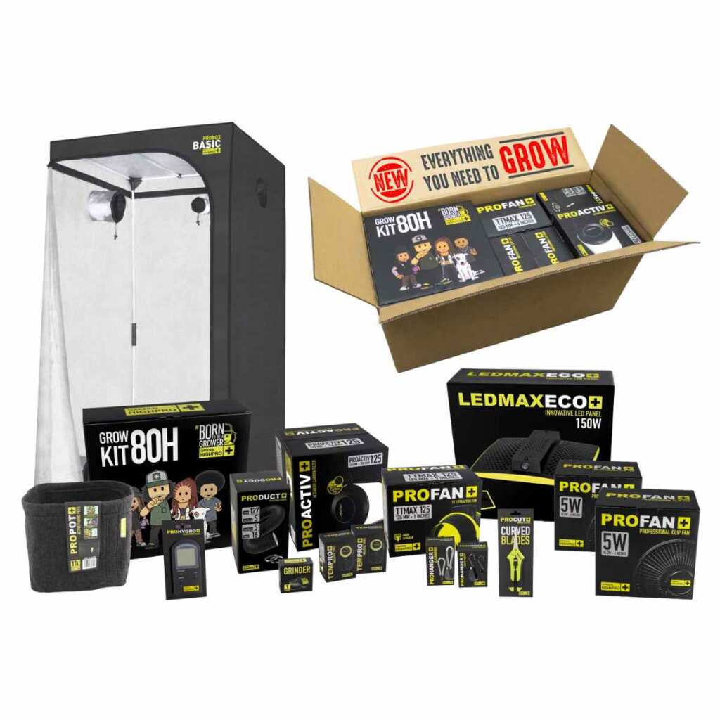 Growbox Set 80x80x180 cm | LED mit 150 Watt | Garden Highpro